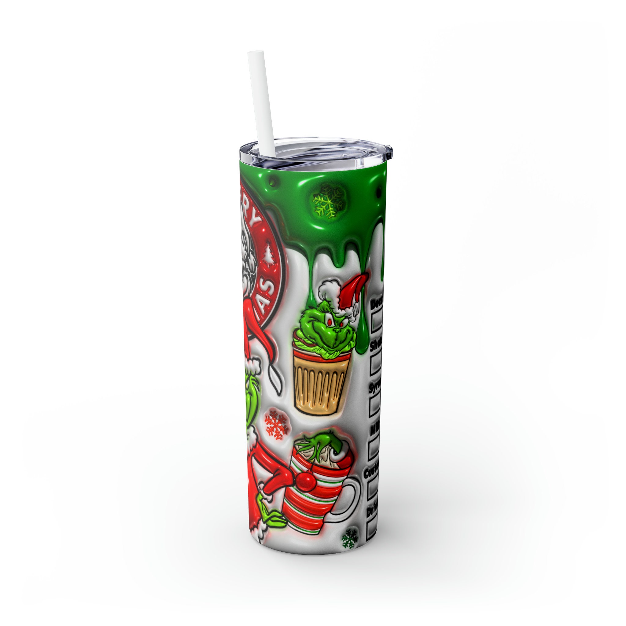 40oz Grinch Meanie Christmas Tumbler – Frankie's Fab Designs