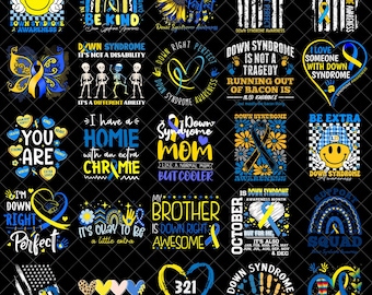 Down Syndrome Awareness PNG, World Down Syndrome Day Design, Down Right Perfect Shirt, Awareness Ribbon Sublimation, Inclusion Digital Dl