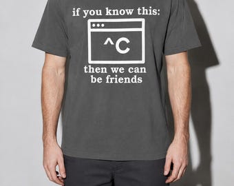 Maglietta minimalista con tema terminale, t-shirt con riga di comando C, regalo per sviluppatori Linux (colori comodi)