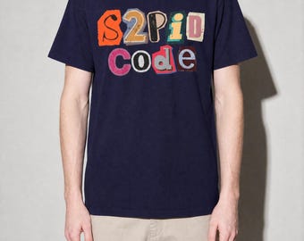 T-shirt con codice S2pid, regalo per programmatori in stile lettera di riscatto, maglietta Comfort Colors