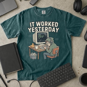 Rolig programmerare-t-shirt, retro datorkodningsursäkt-t-shirt (komfortfärger)