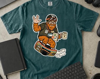 Maglietta da sviluppatore Bigfoot, regalo per programmatori in stile retrò, maglietta Comfort Colors