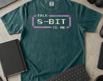 T-shirt da gamer a 8 bit, maglietta retrò in pixel art, maglietta con gioco di parole malizioso sui videogiochi (Comfort Colors)