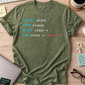 SQL-programmerare, SQL-programmerare, nörd, gåva Military Green