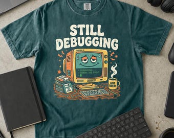 T-shirt Retro Computer Coffee, regalo per programmatori, maglietta per sviluppatori (colori comodi)