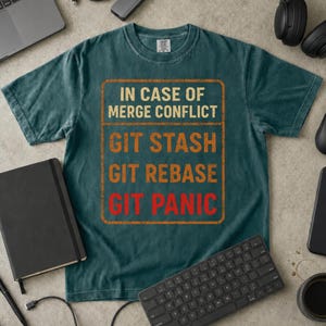 Camiseta Git Merge Conflict, regalo para programadores, camiseta Comfort Colors