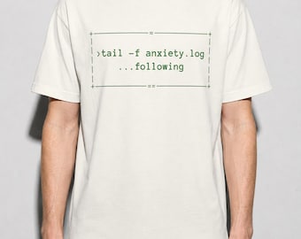 Maglietta con registro dell'ansia del terminale Linux, regalo per programmatori e amministratori di sistema, maglietta Comfort Colors
