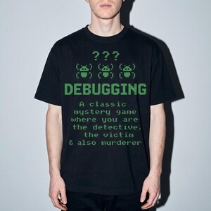 Camiseta con definición de depuración, divertida camiseta de misterio de asesinato para programadores, regalo para desarrolladores de software, camiseta con humor sobre programación, Comfort Colors