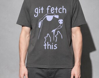 Maglietta "Git Fetch This Dog", regalo per programmatori, maglietta Comfort Colors