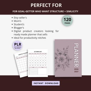 2026-2027 Planner (120 Pages) | Editable Canva Template | PLR Resell Rights | Digital Planner Bundle image 10