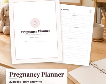 Pregnancy Planner Printable, Pregnancy Journal, Prenatal Appointment Tracker, Hospital Bag Checklist, Baby Registry, Bump Diary PDF