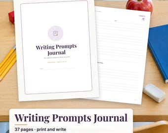 Kids Writing Prompts Journal Printable, Creative Writing for Kids, Draw and Write Journal, 1st 2nd 3rd Grade Writing PDF