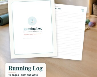 Running Log Printable, Running Journal, Marathon Training Planner, Half Marathon Plan, Run Tracker, Race Log, Undated PDF