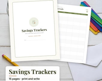 Savings Tracker Printable, Savings Coloring Chart, Sinking Funds Tracker, 100 Envelope Challenge, 52 Week Savings Challenge PDF