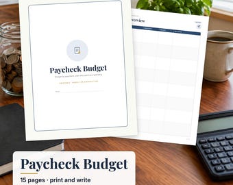 Paycheck Budget Printable, Budget by Paycheck Workbook, Biweekly Budget Planner, Bill Tracker, Spending Log, Budget Binder PDF