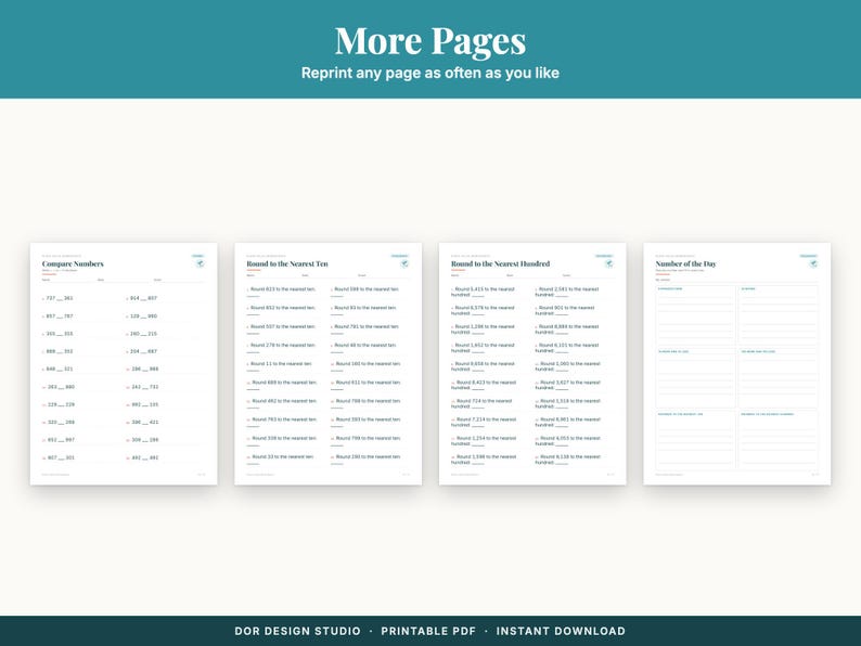 Place Value Worksheets, Expanded Form, Rounding Numbers, Comparing ...