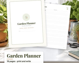 Garden Planner Printable, Vegetable Garden Planner, Planting Calendar, Seed Inventory, Garden Journal, Harvest Log, Undated PDF