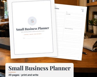 Small Business Planner Printable, Business Planner, Marketing Plan, Product Pricing Worksheet, Order Log, Etsy Seller Planner PDF