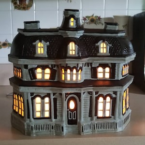 ハロウィン　空き屋敷 Vintage Ceramic Halloween Haunted House Hotel Pumpkin Witch