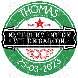 Personnalisez votre Enterrement de Vie de Garçon ! imprimé sur papier thermocollant à repasser customisation couleur, texte, photo EVG