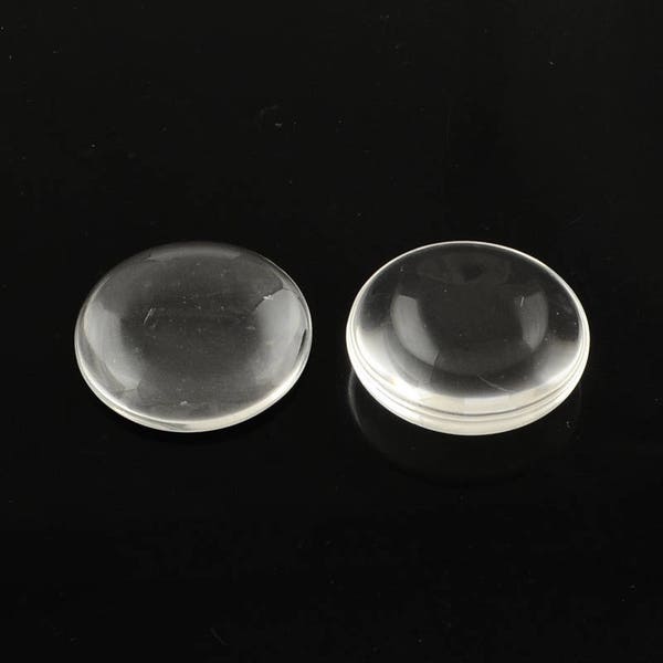 cabochon 16 mm en verre transparents ronds ! idéal pour la création de cabochons , boucles d'oreilles, bagues, bracelets