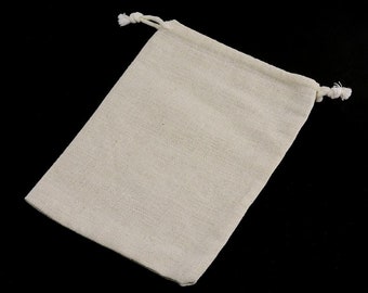 5 or 10 Pouches / Pochons 17 x 12cm in cotton, raw appearance, linen! Creation diy customization transfer gift wrapping christmas