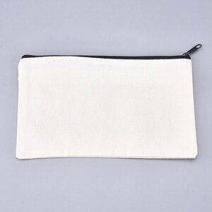 Large zipped pouch / pencil case 12x20 cm, 100% cotton to customize! cosmetic bag travel toiletry bag