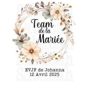 Personalize your Hen Party! printed on iron-on paper customization color, text, photo EVJF