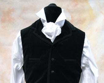 Velvet, braid trimmed waistcoat, Victorian, steampunk, goth, vampire, mans vest, gothic, cosplay, Winter doctor, Whovian, Edwardian, classic