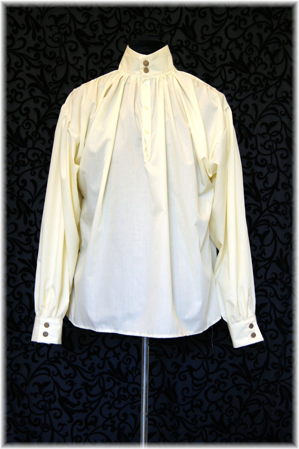 Image of Highwayman Shirt Goth Dandy Victorian Vampire Steampunk Byron Wedding Poldark Obsidian Clothing