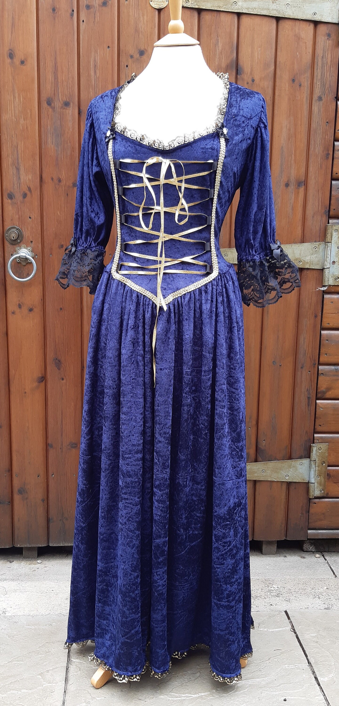 Cotton Velvet Braided Waistcoat Victorian Steampunk Goth Dandy OBSIDIAN NEW 