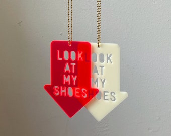 Necklace, Look At My Shoes, neon red