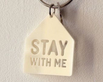 Stay With Me Key Ring Cream