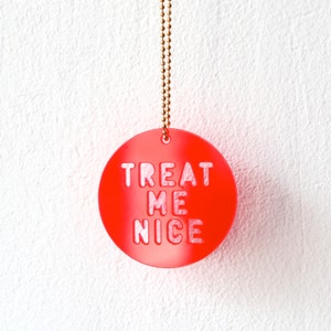 Necklace, Treat Me Nice, ivory, black, white, red image 3