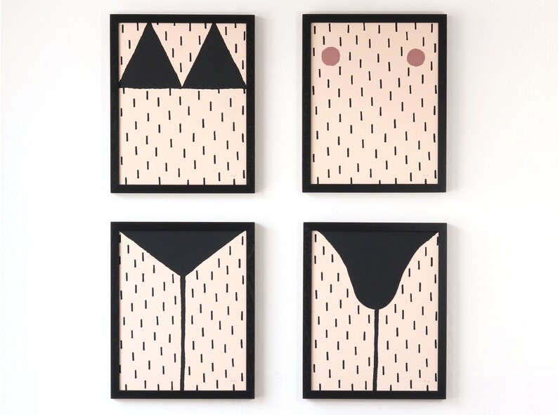 Silkscreen, Illustration, Print, Bikinizones, Man, Woman image 1
