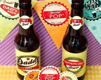 Father's day printable beer labels