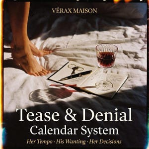 Planer für Frauen, raffiniertes Tease-Denial-System | Digitaler Download | Creme-Gold, 14–90-Tage-Kalender