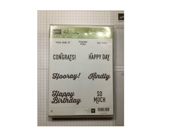 Stampin up Rubber Stamps Set PERFECT PAIRINGS  retired scrapbook,journal,cardmaking