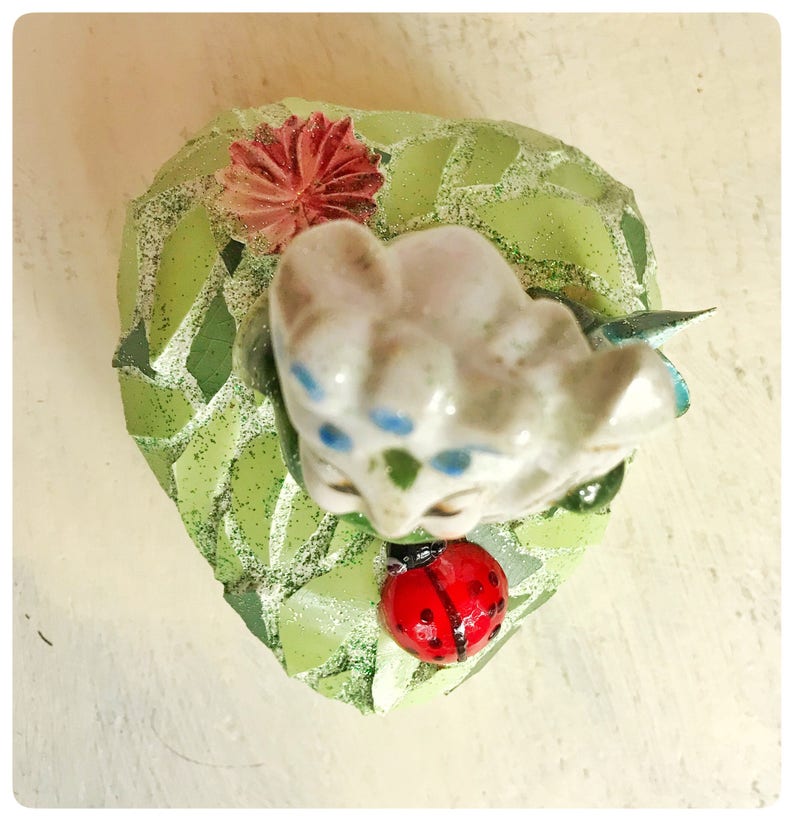 entomologist gift Ceramic jewelry box teacher gift ladybug gift gift for gardener garden gift mosaic jewelry box ring box