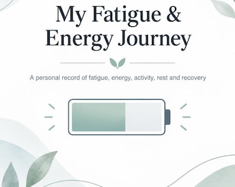 Fatigue & Energy Journal | Chronic Illness Tracker (A5 Printable PDF)