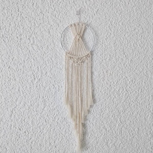Small Macrame Dreamcatcher Natural, Boho Decoration, Home Decor, Macrame Wallhanging