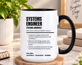 Systems Engineer Mug, Systems Engineering Coffee Mug, Engineer Gift, Systems Architect Mug, Graduation Gift, Tech Present