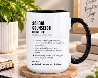 School Counselor Mug, School Counselor Coffee Mug, Counselor Gift, Guiding Light Mug, Student Support Gift, Counselor Present