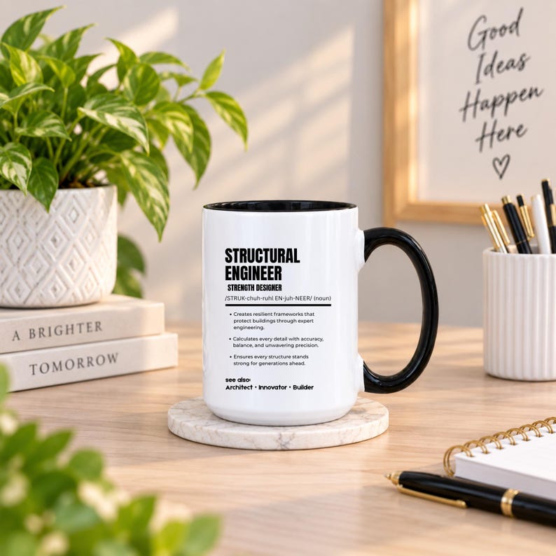 structural eng mug, engineer coffee mug, gift for engineer, structural gift, engineering mug, engineer birthday, graduation engineer, strength designer, civil engineer gift, construction mug, building engineer, engineer present, office mug engineer
