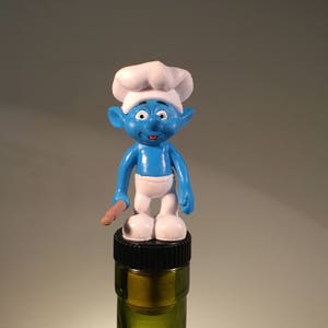 Chef Smurf Bottle Stopper