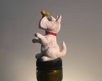 Westie Flaschenverschluss, West Highland, Hundestopper, Westie Weinverschluss, Wein Geschenk, Westies, Weinliebhaber, Hundegeschenk, weißer Hund, Westie Besitzer