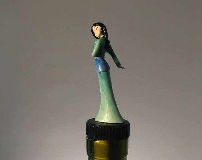 Mulan Wine Stopper Disney Gift Wine Gifs Disney Princess Etsy