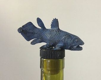 Salmon Botle Stopper, Blue Fin Salmon, Fish Gift, Fish Wine Gift, Alaskian Salmon, Man Cave Gift, Fisherman, Drinking Gift, Wine Lover