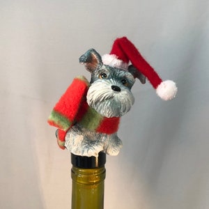 Schnauzer Dog Bottle Stopper