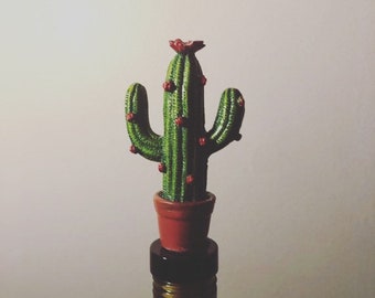 Cactus Christmas Tree Bottle Stopper